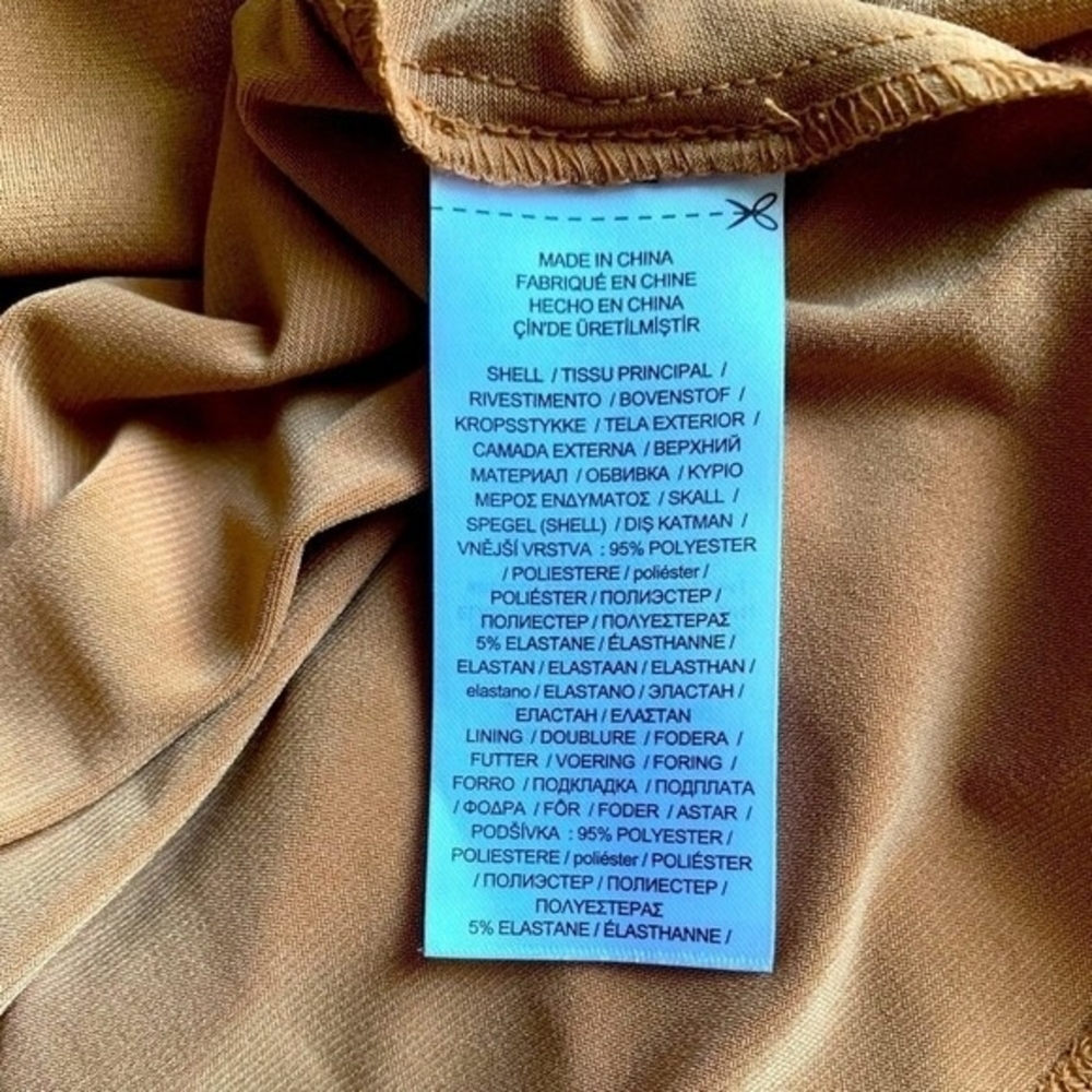 Lauren Ralph Lauren Gold Metallic Jersey Gown Twist Waist Maxi Dress Size 10 NWT - Picture 10 of 10